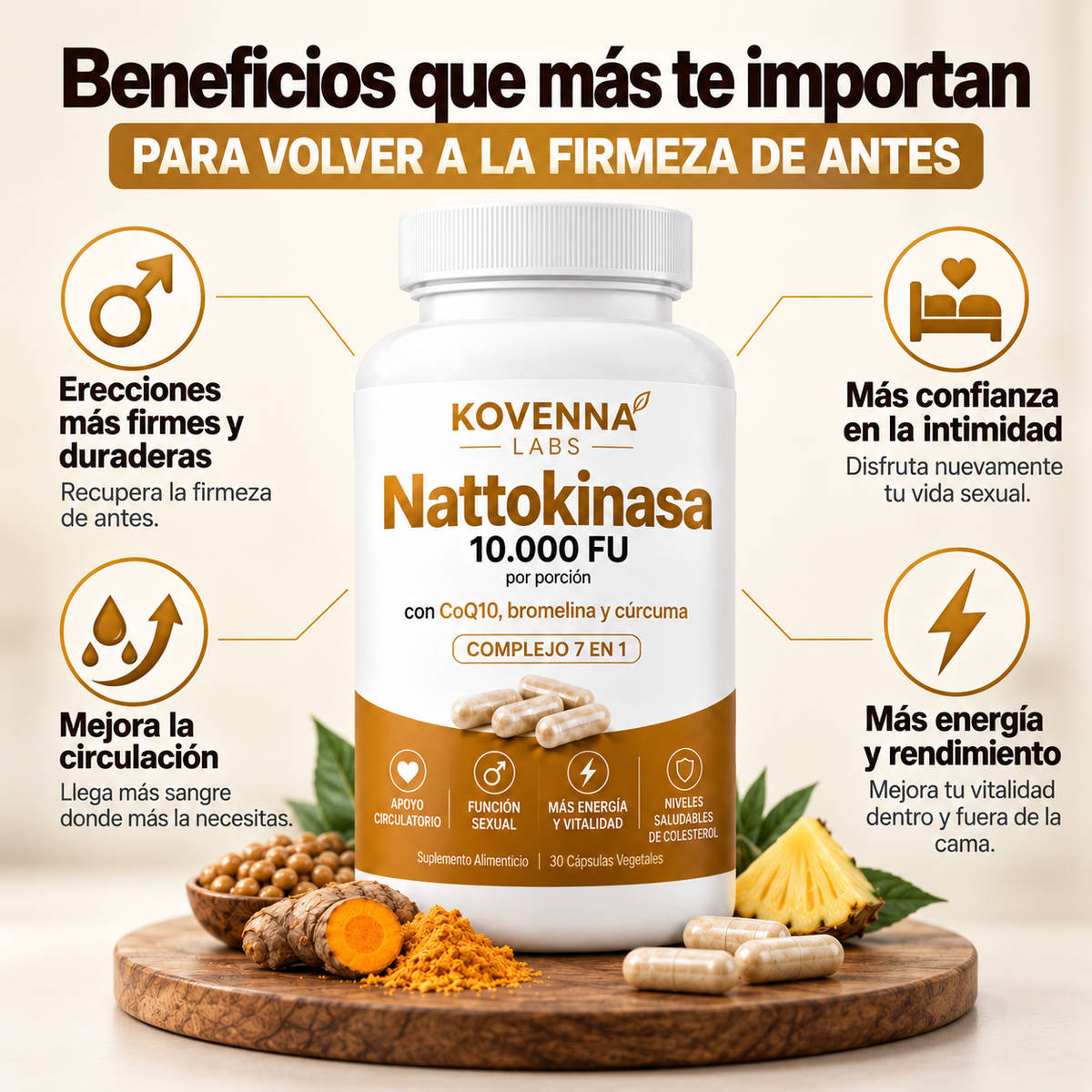 Nattokinasa Máxima Potencia 10.000 FU — Mejora tus erecciones