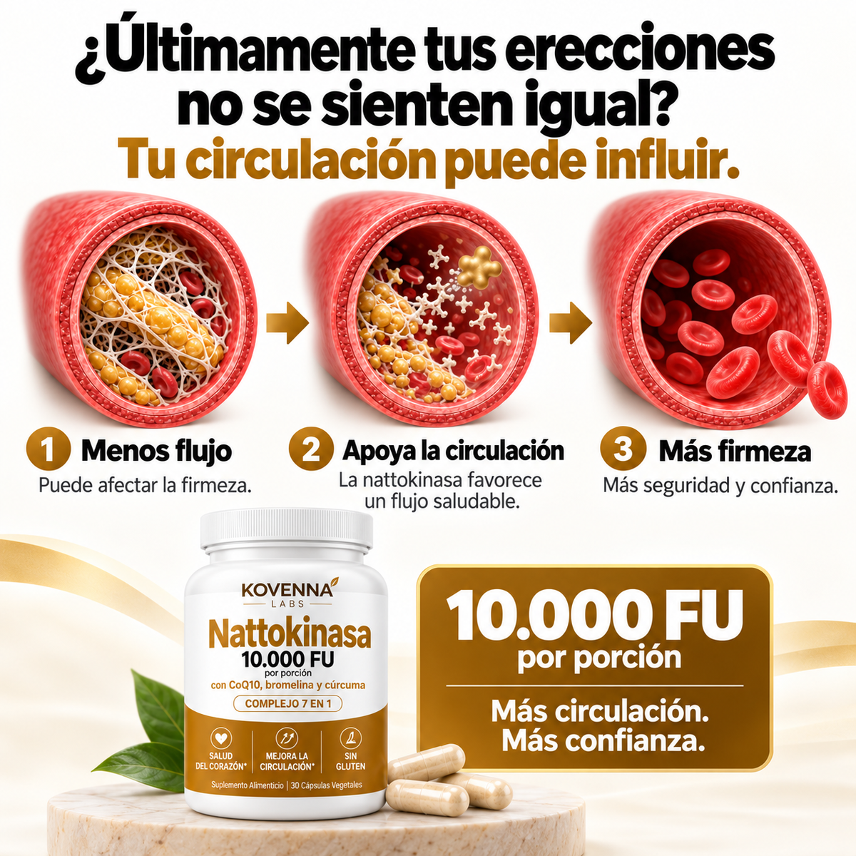 Nattokinasa Máxima Potencia 10.000 FU — Mejora tus erecciones