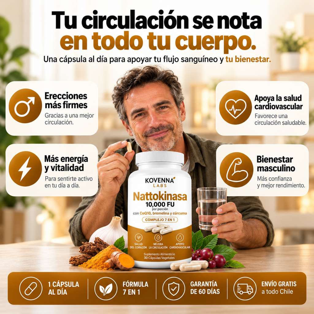 Nattokinasa Máxima Potencia 10.000 FU — Mejora tus erecciones