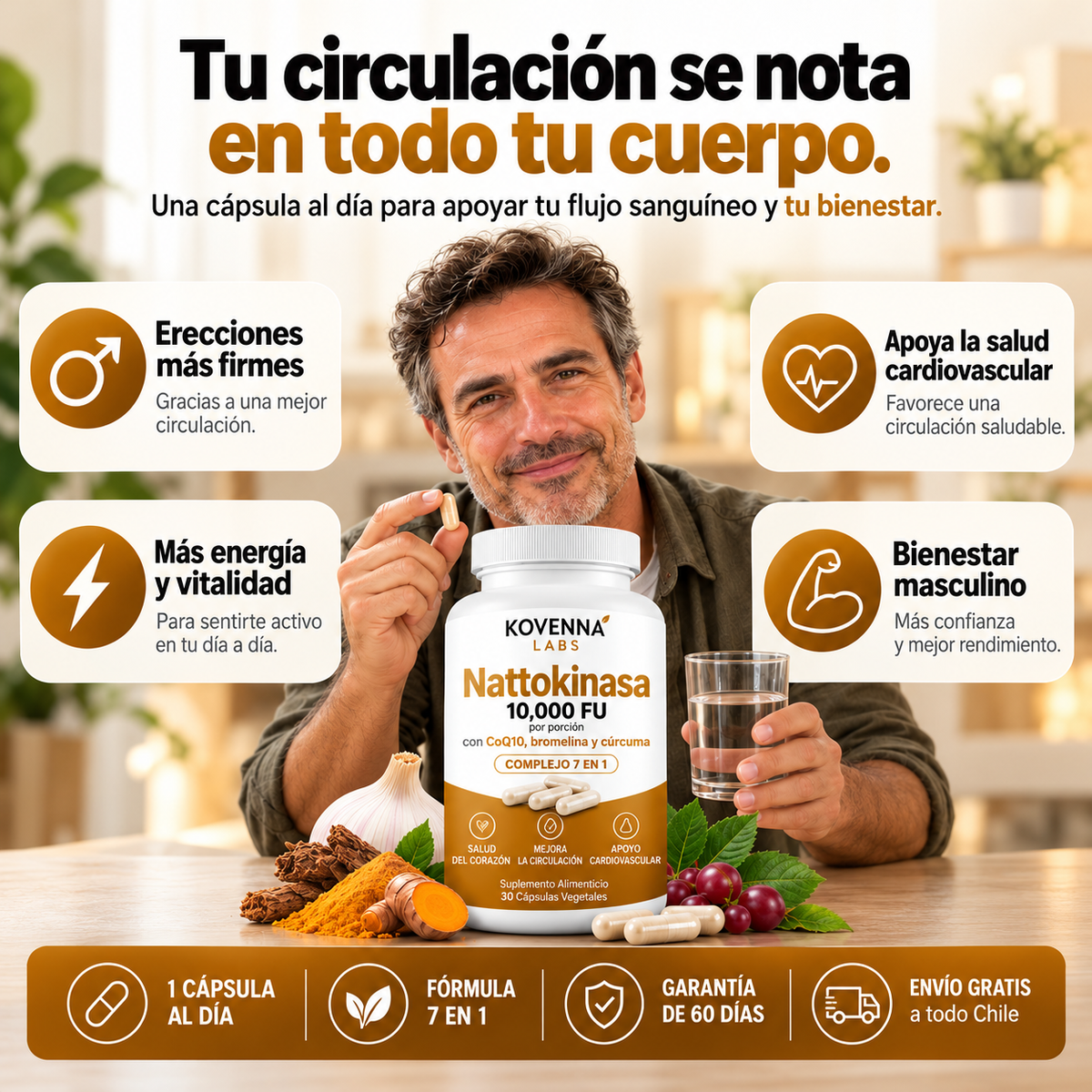 Nattokinasa Máxima Potencia 10.000 FU — Mejora tus erecciones