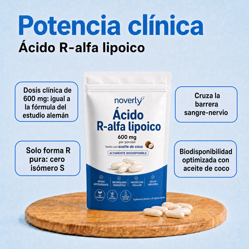 Ácido R-Alfa Lipoico 600 mg Máxima Potencia — Apoyo Nervioso